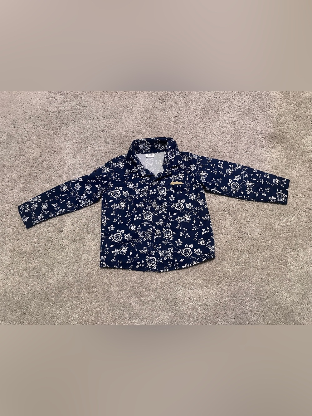 Source Unknown Navy Floral Button-Down Shirt for Kids